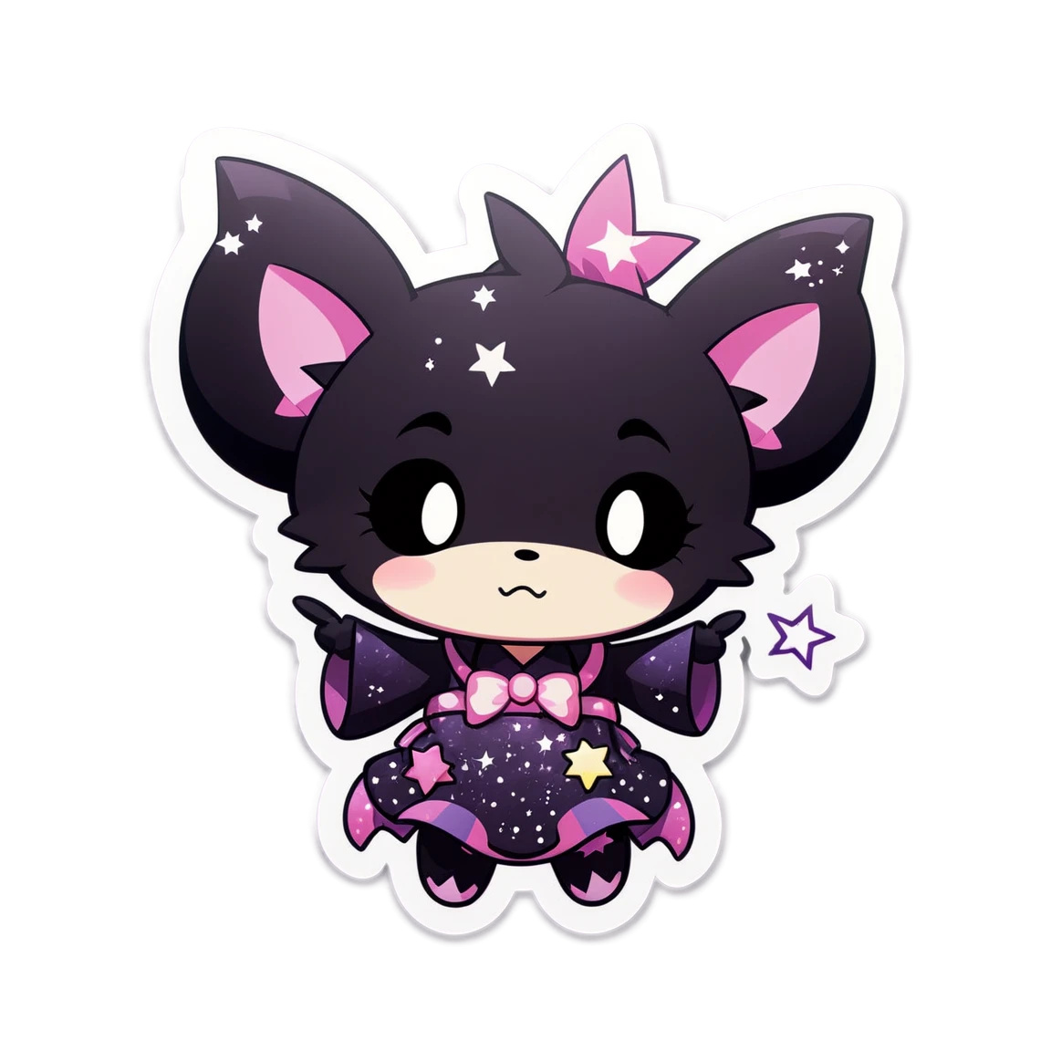 Kuromi with sparkles around