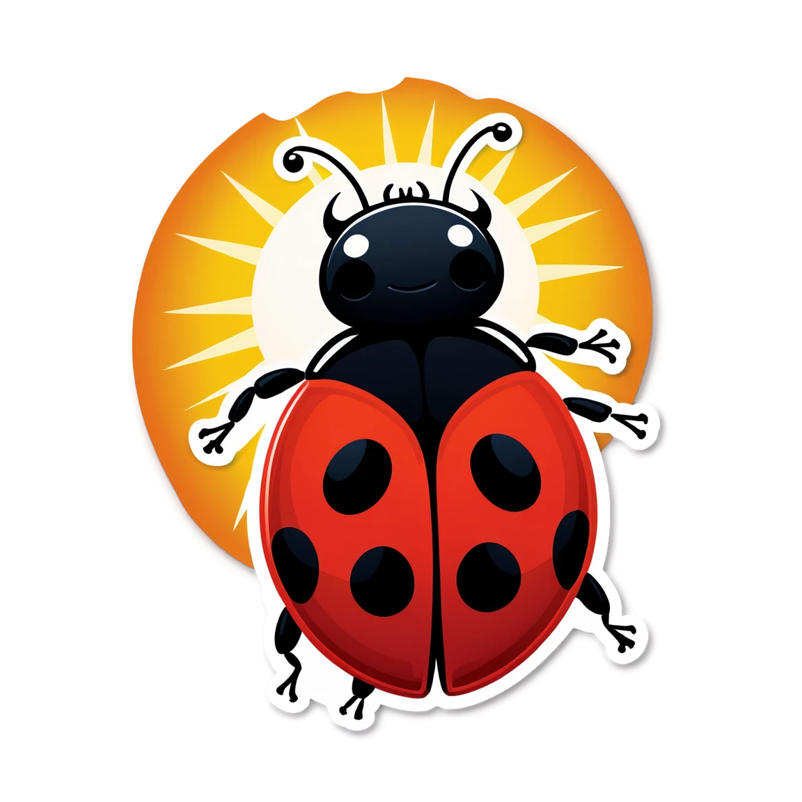 Ladybug under the sun, ladybug sticker