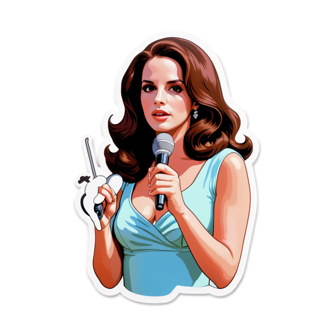 Lana Del Rey on stage, musician sticker, Lana Del Rey sticker