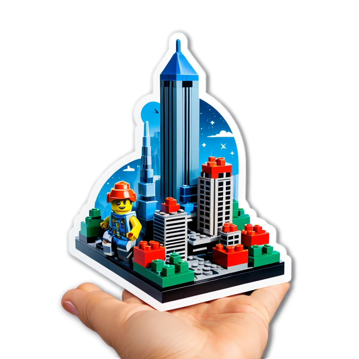 Lego city, colored Lego sticker