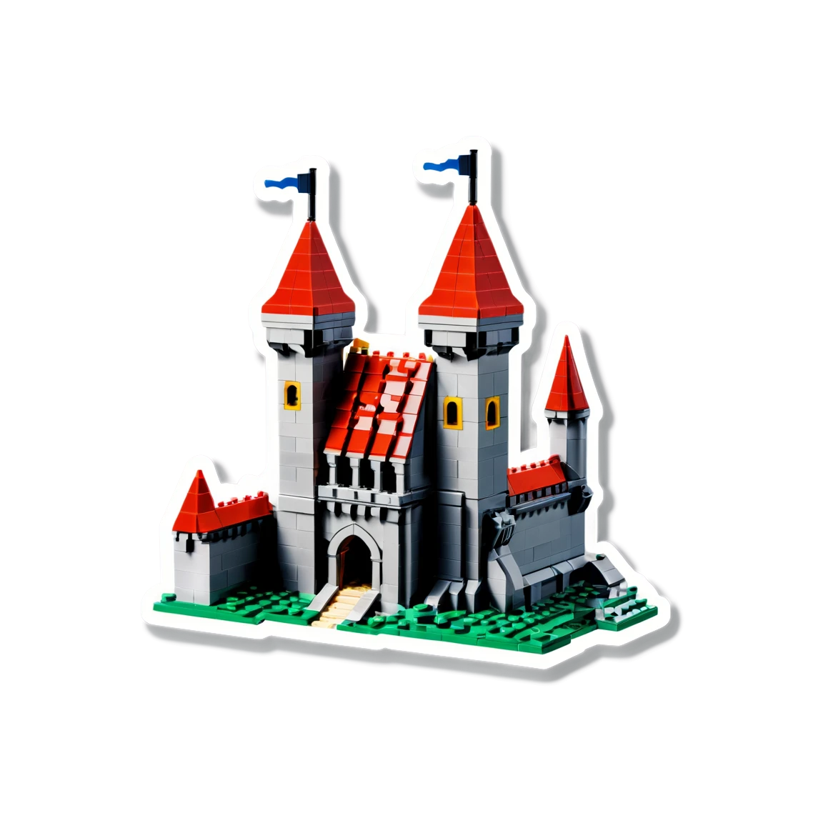 Lego castle, colored Lego sticker