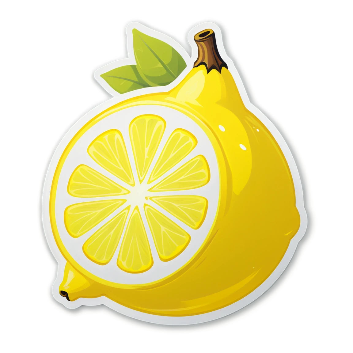 Cartoon lemon, lemon sticker