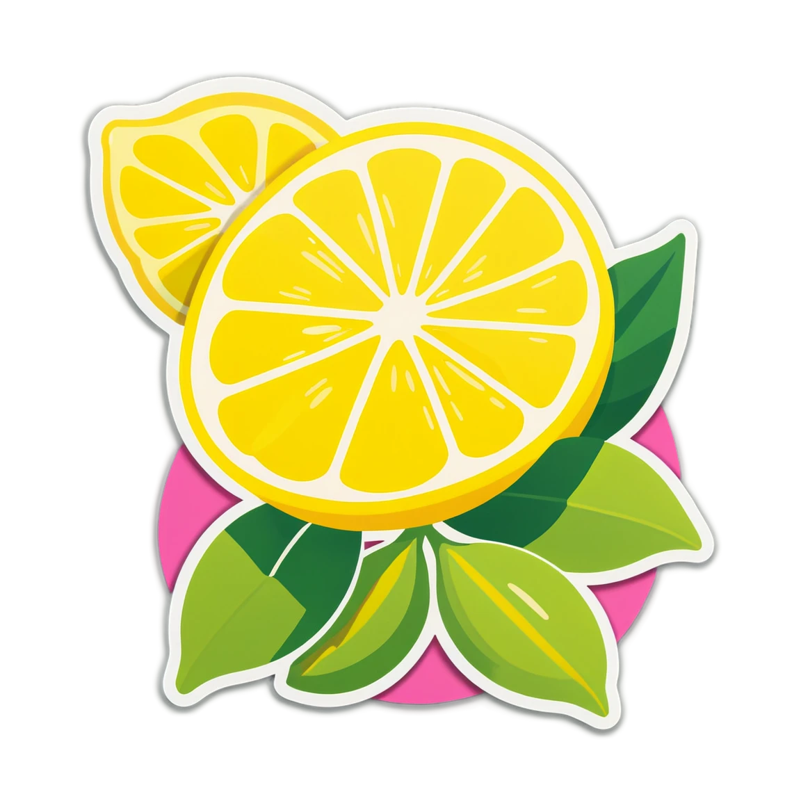 Juicy lemon, lemon sticker