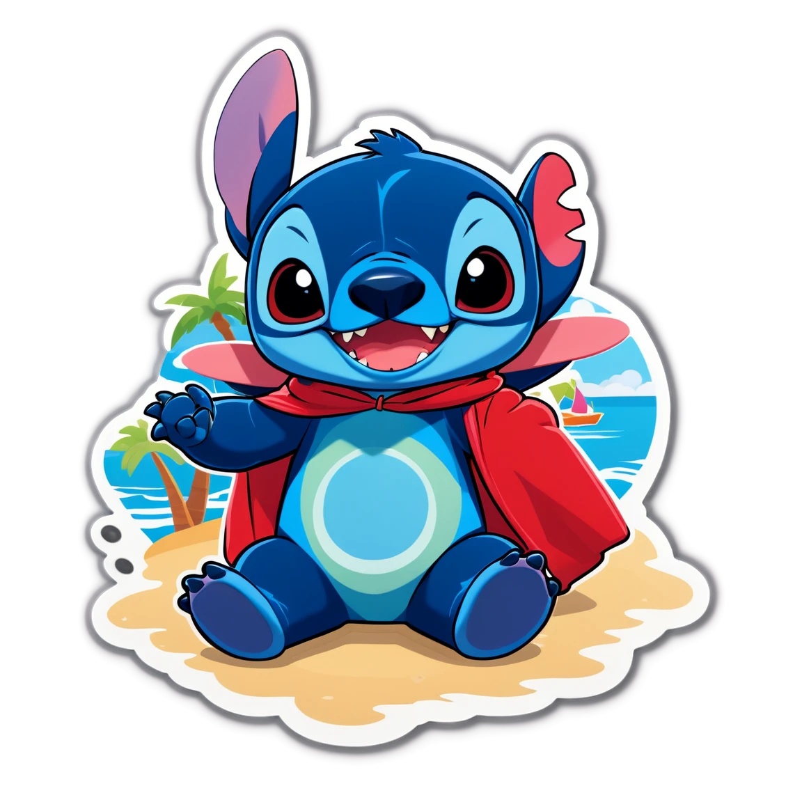 Lilo and Stitch sticker at the beach