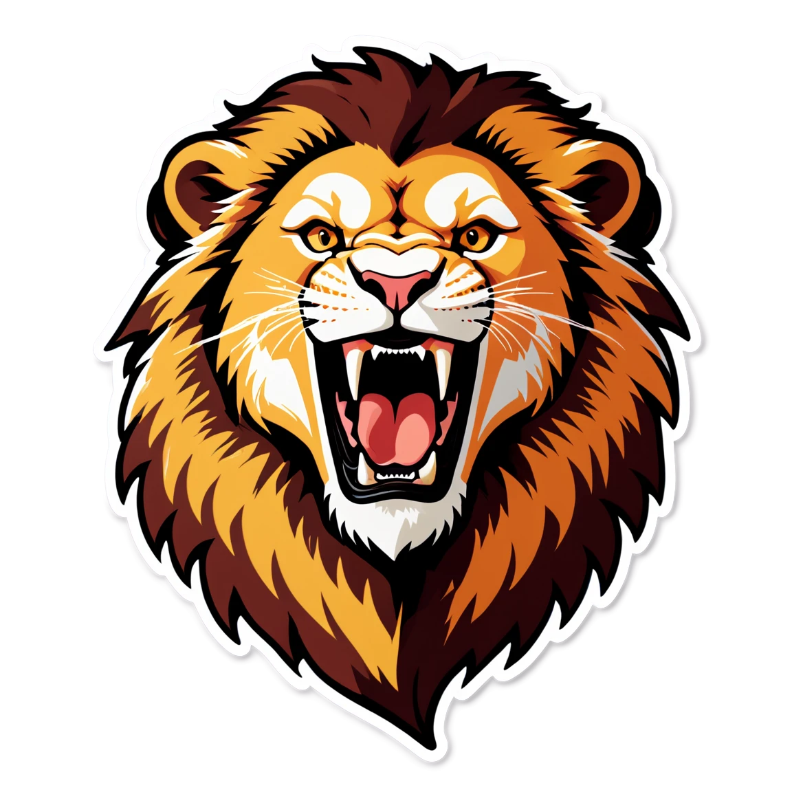 Roaring lion, lion sticker