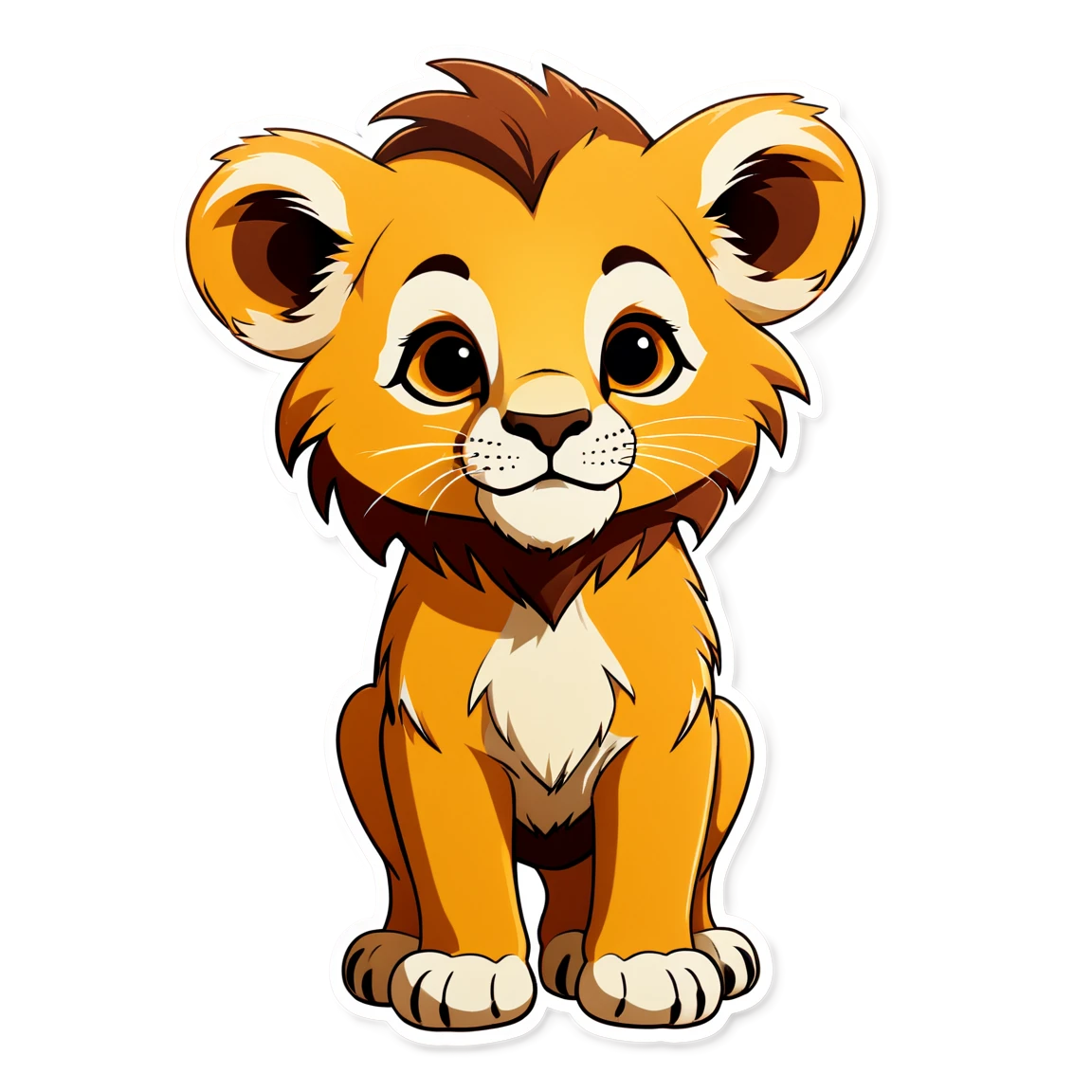 Lion cub, lion sticker