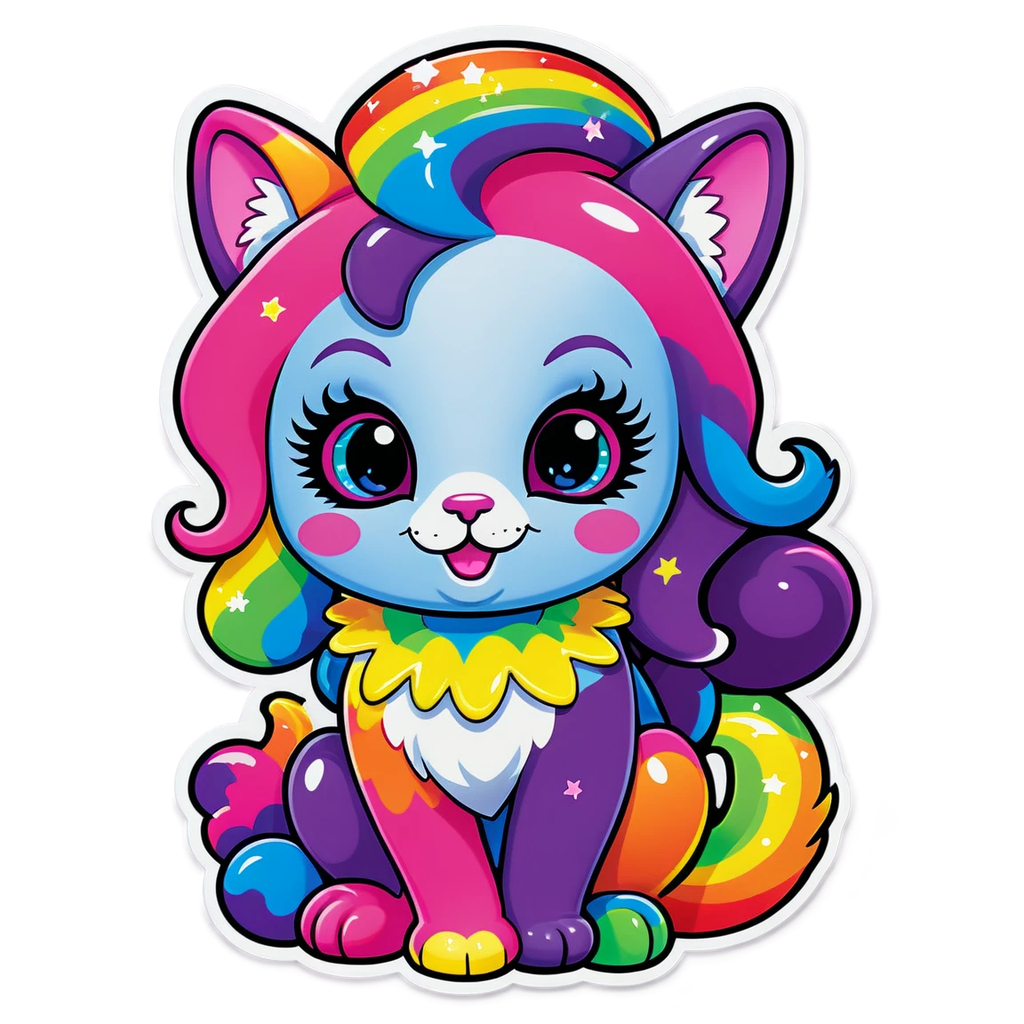 Lisa Frank in a rainbow wonderland