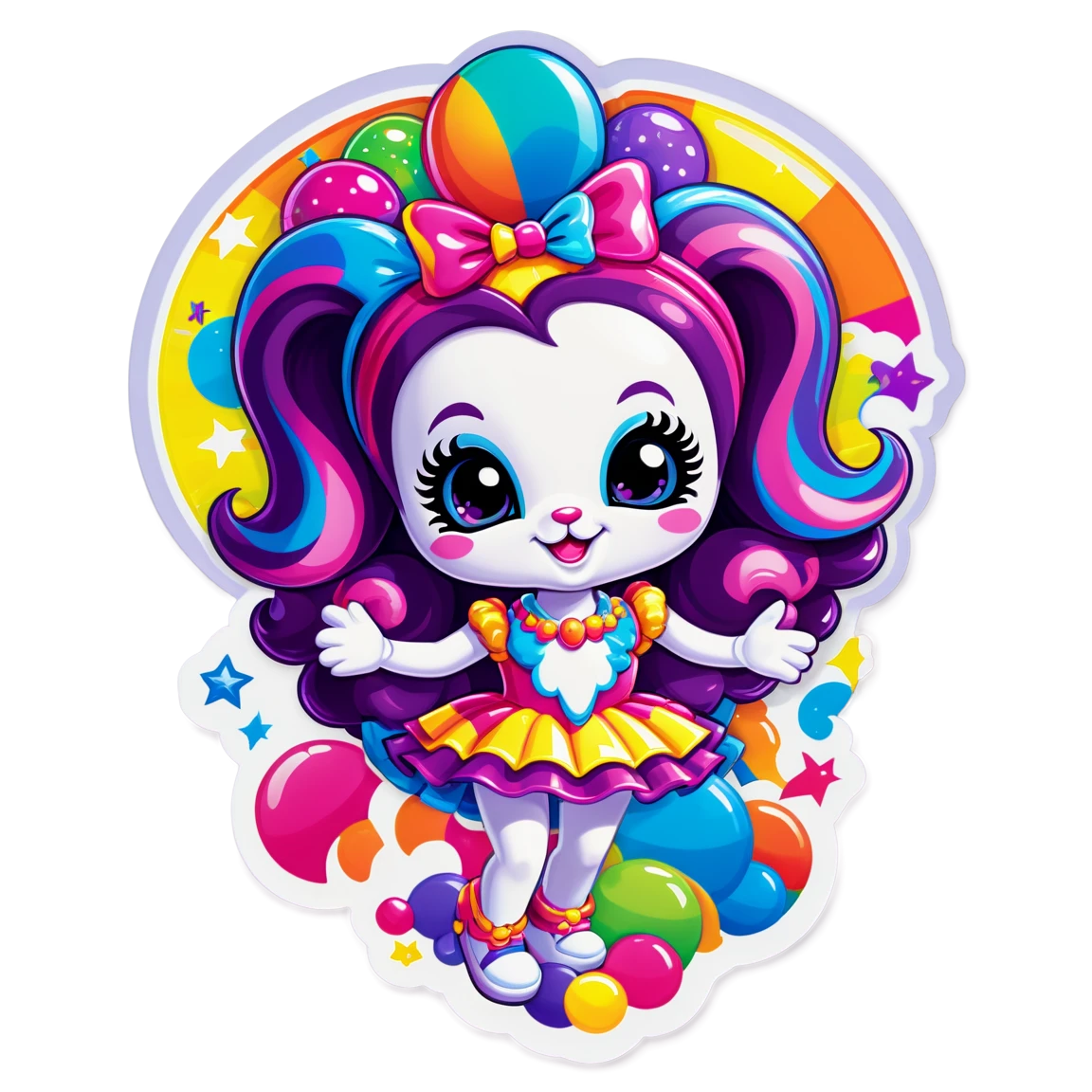 Lisa Frank in a whimsical carnival