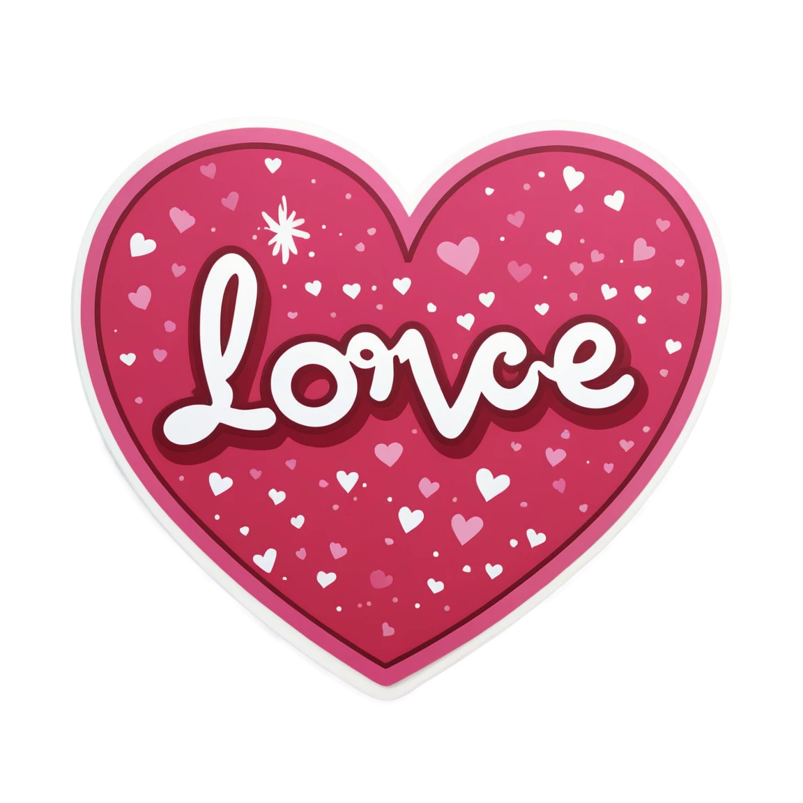 Romantic love sticker