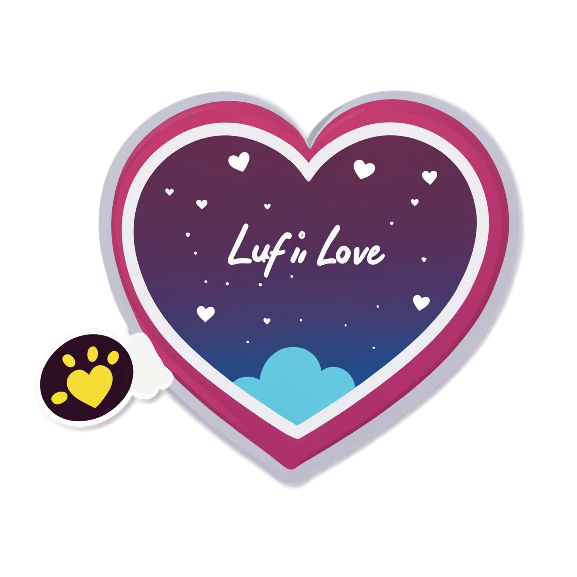 Luff in love, Luff sticker