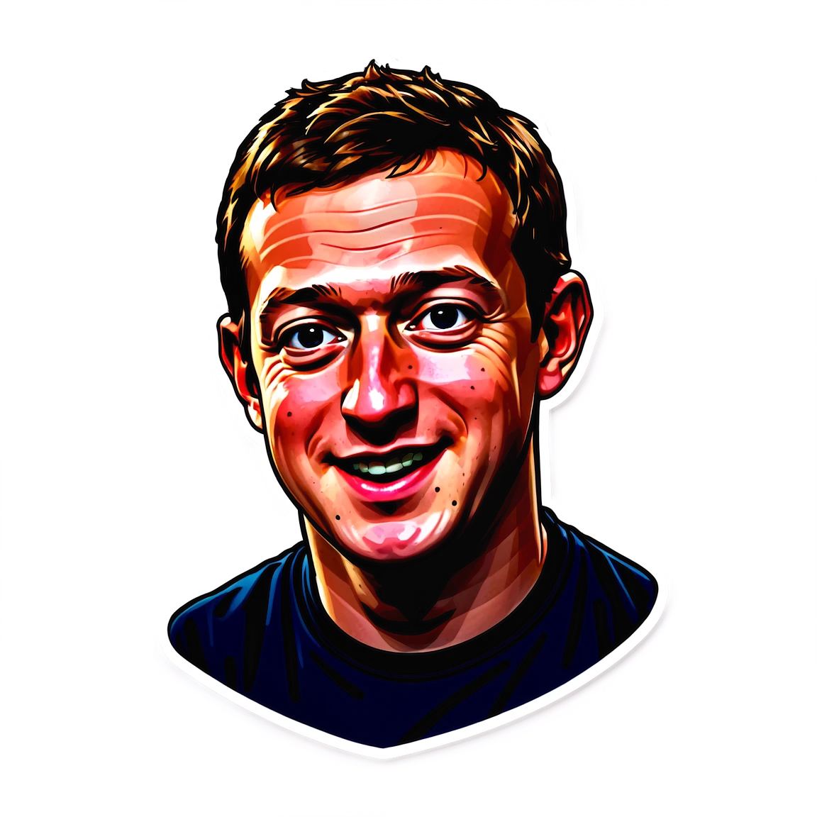 Mark Zuckerberg coding, tech leader sticker, Mark Zuckerberg sticker