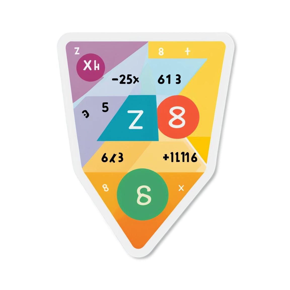 Math with angles, math sticker