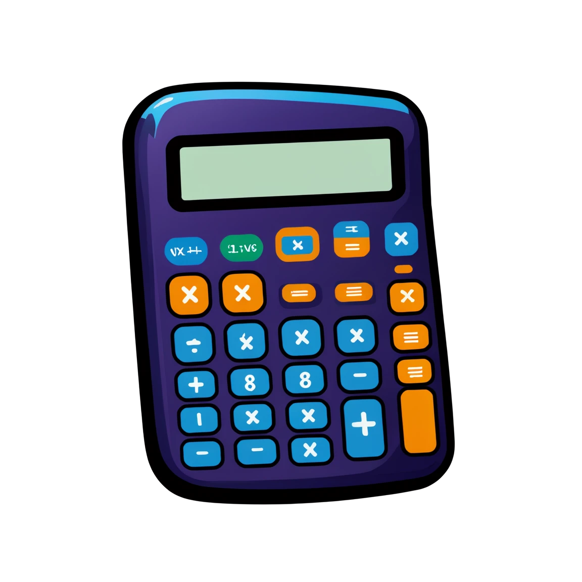 Math with a calculator, math sticker