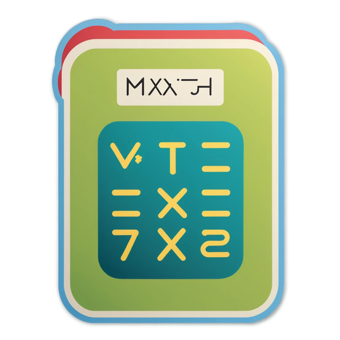 Math explaining a formula, math sticker