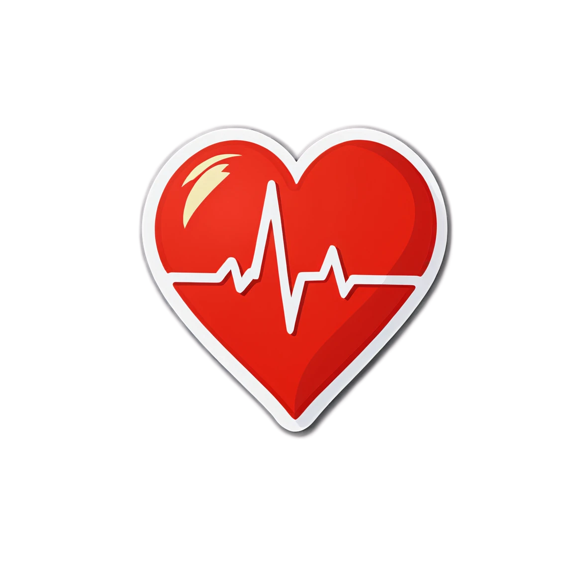 Medical sticker with heartbeat