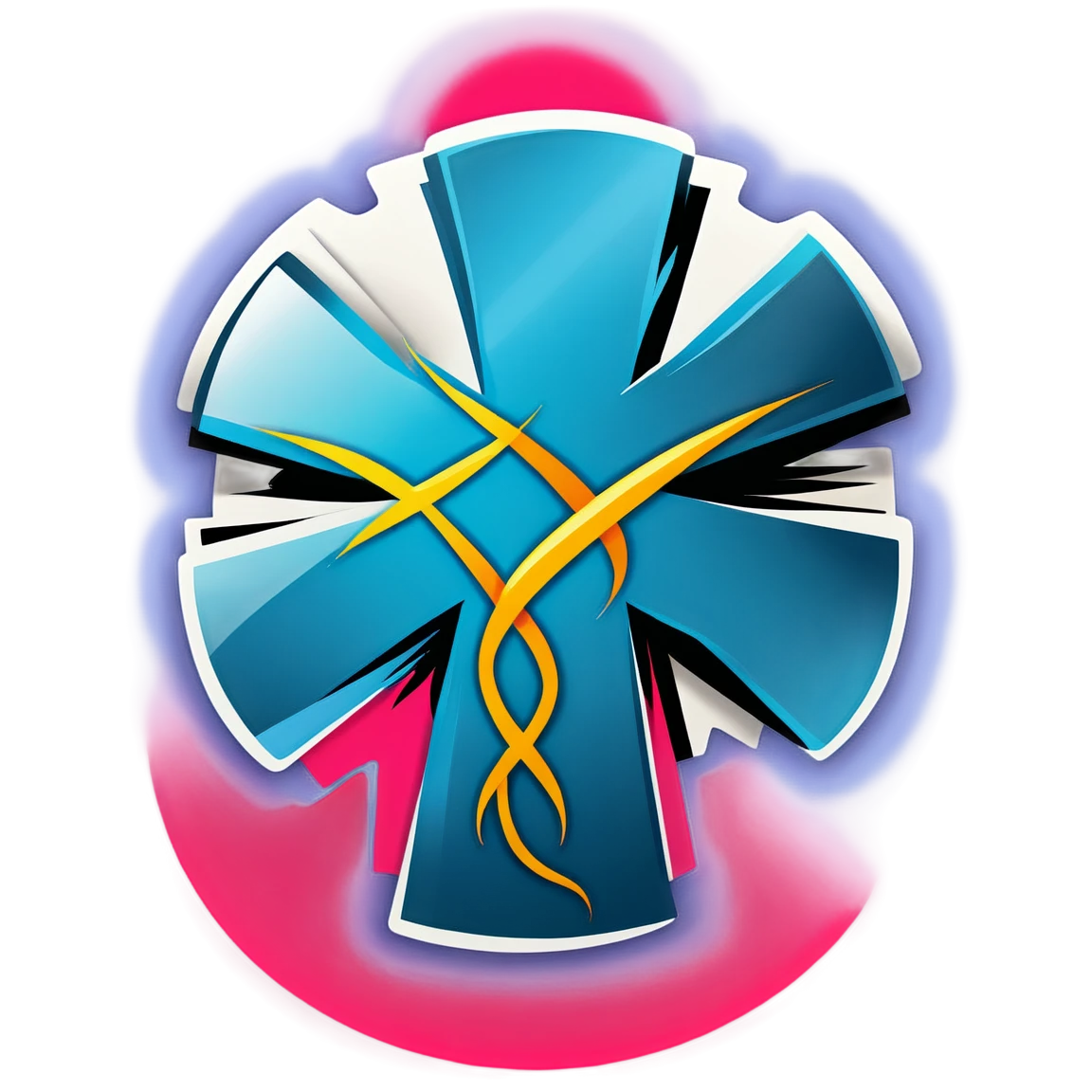 Medical sticker with medical cross