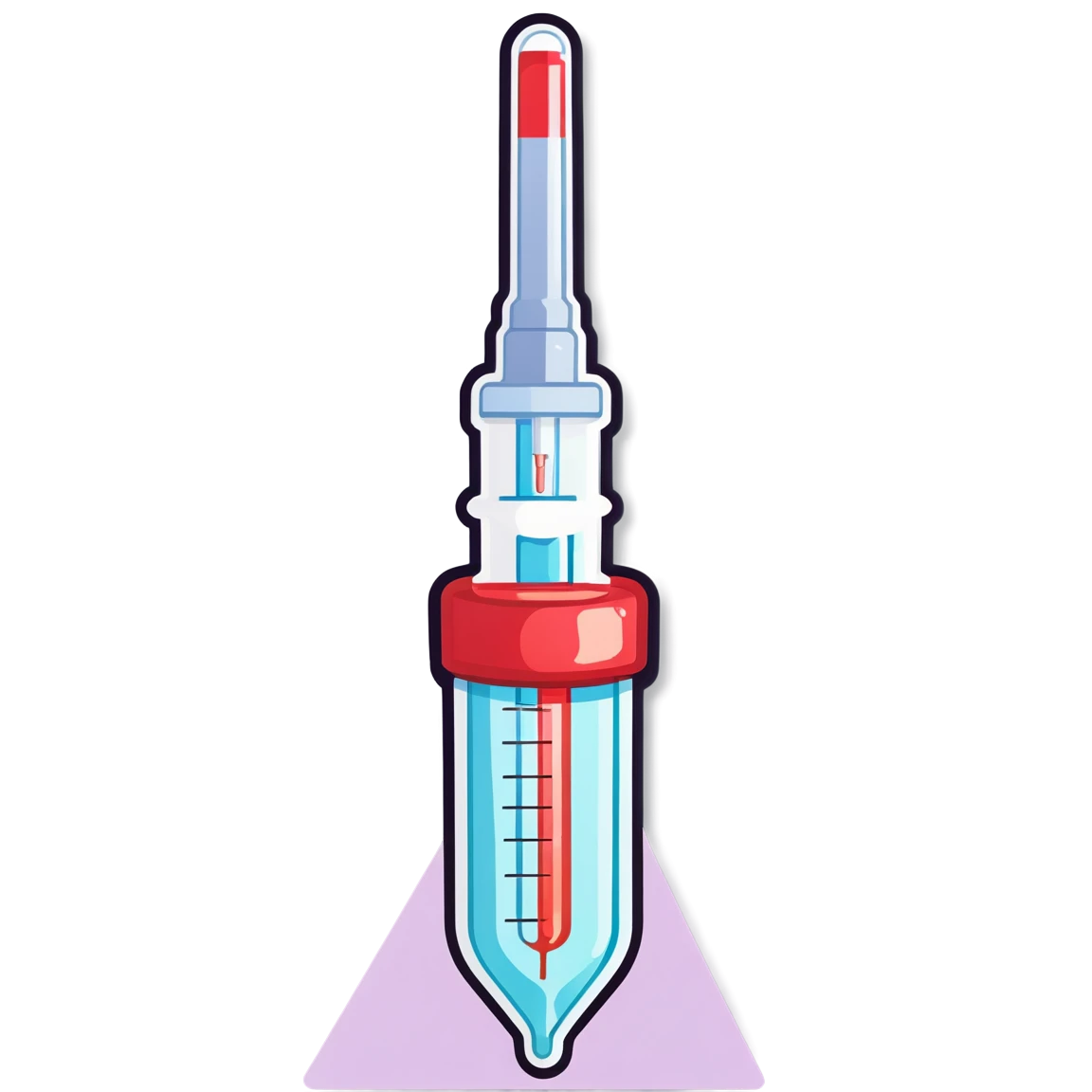 Medical sticker with syringe