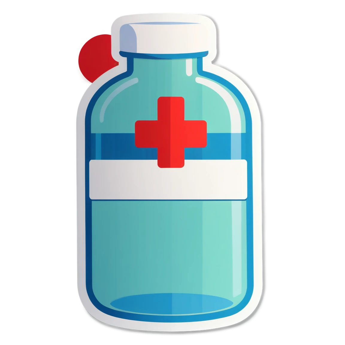 Medical sticker with medicine bottle