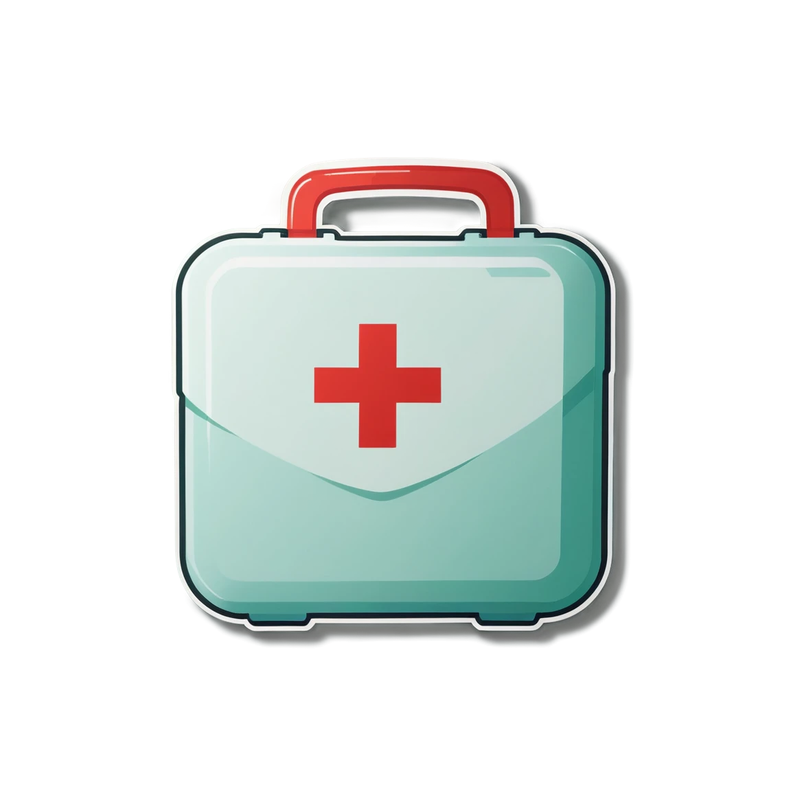 Medical sticker with first aid kit