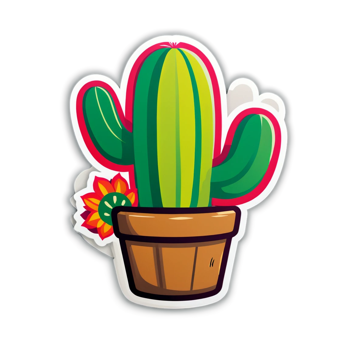 Mexican sticker with cactus, Mexican sticker