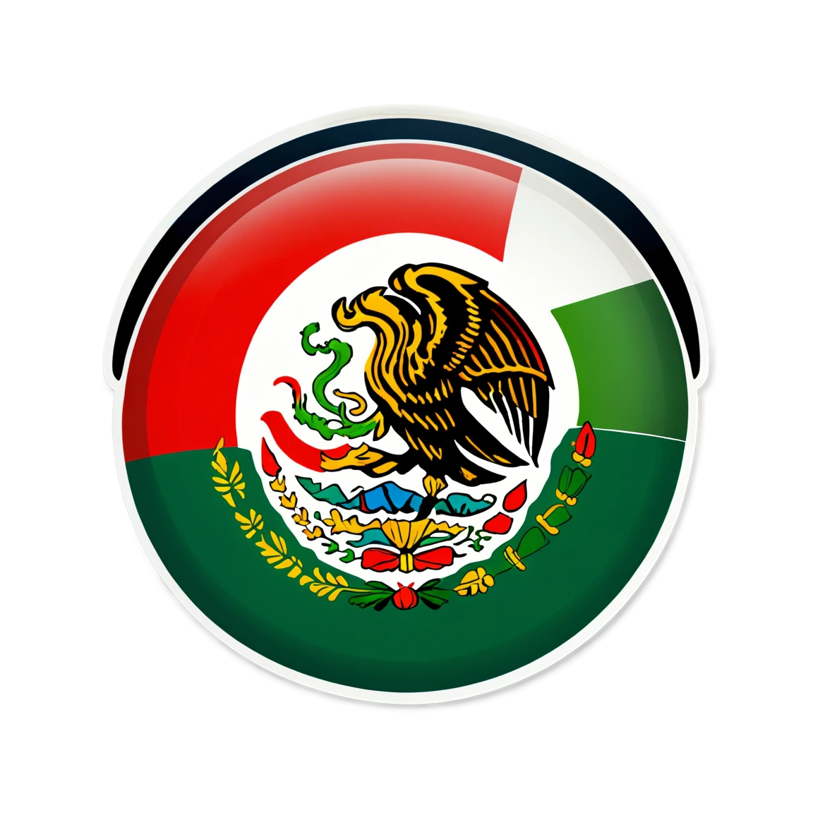 Mexican sticker with Mexican flag, Mexican sticker