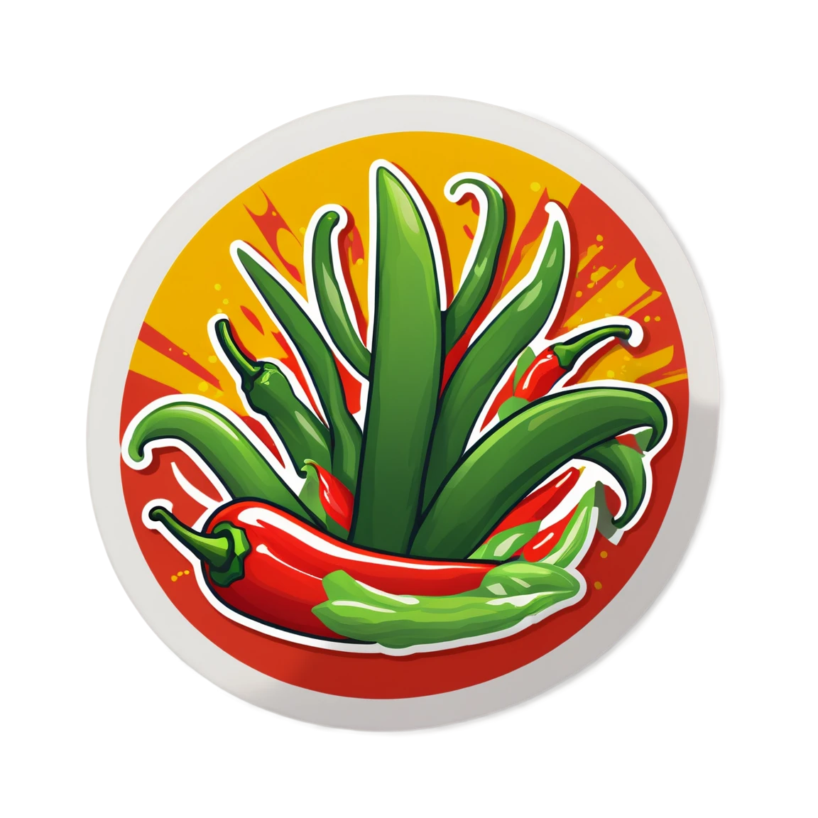 Mexican sticker with chili peppers, Mexican sticker