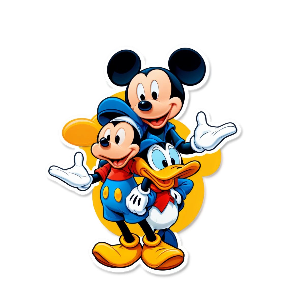 Mickey Mouse with Donald Duck, Mickey Mouse sticker