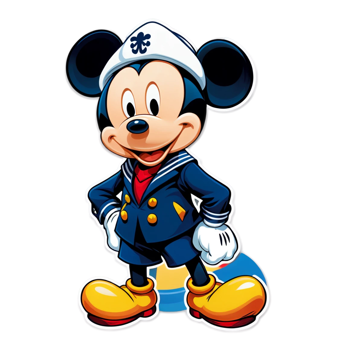 Mickey Mouse in a sailor outfit, Mickey Mouse sticker