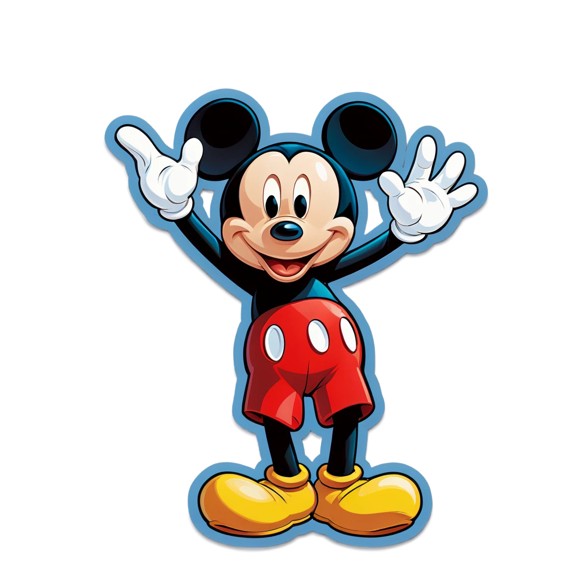 Mickey Mouse waving, Mickey Mouse sticker