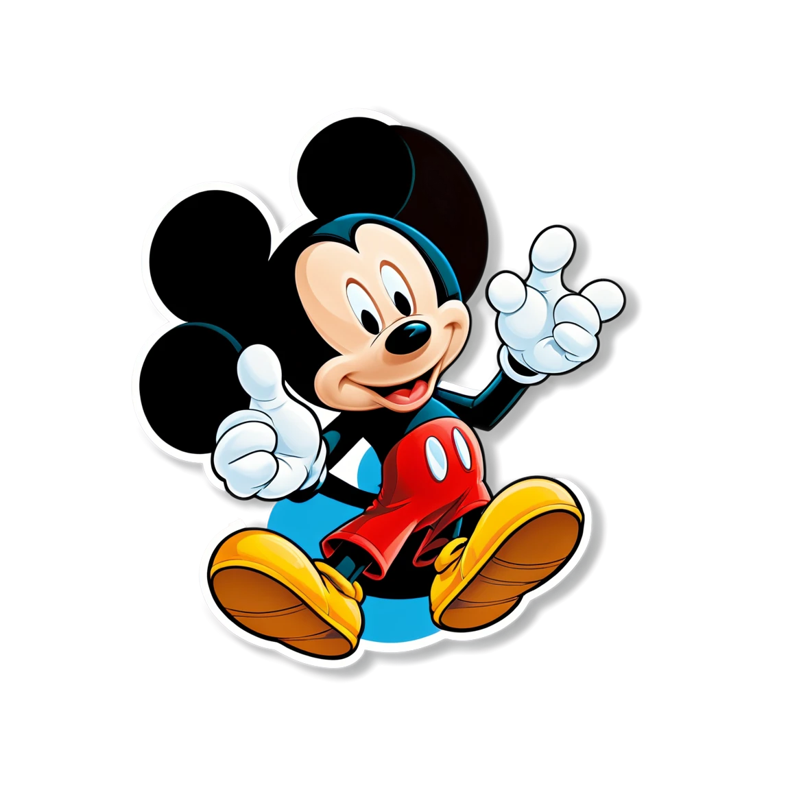 Mickey Mouse with Pluto, Mickey Mouse sticker