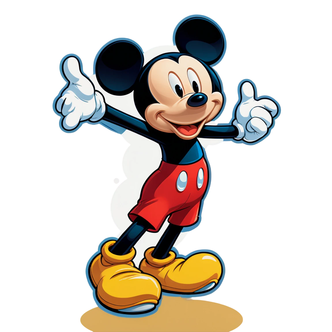 Mickey Mouse dancing, Mickey Mouse sticker