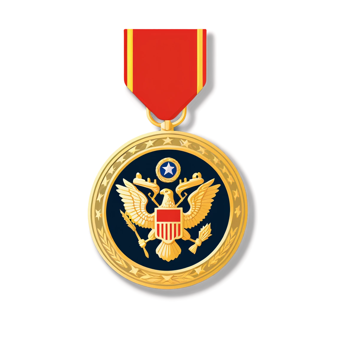 Military sticker with a medal, military sticker