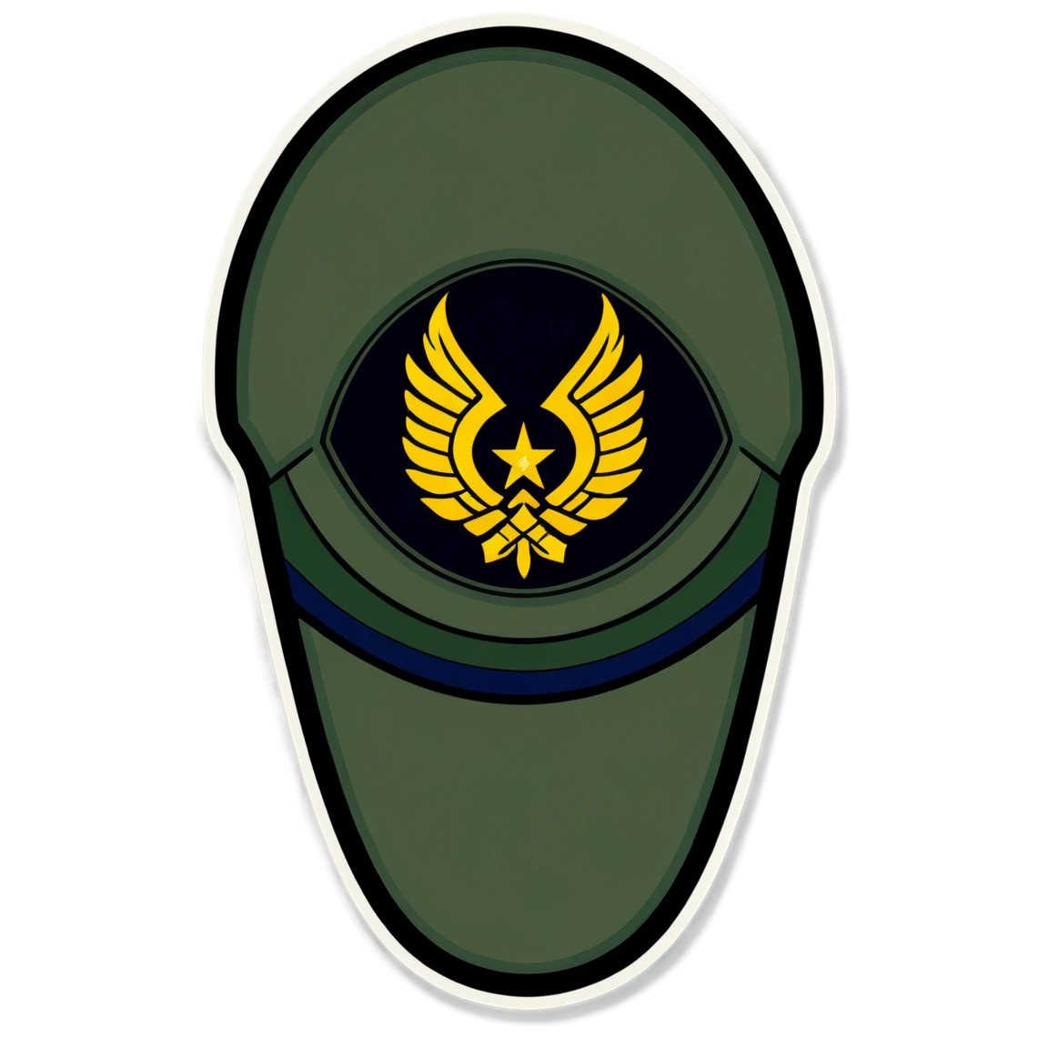 Military sticker in uniform, military sticker