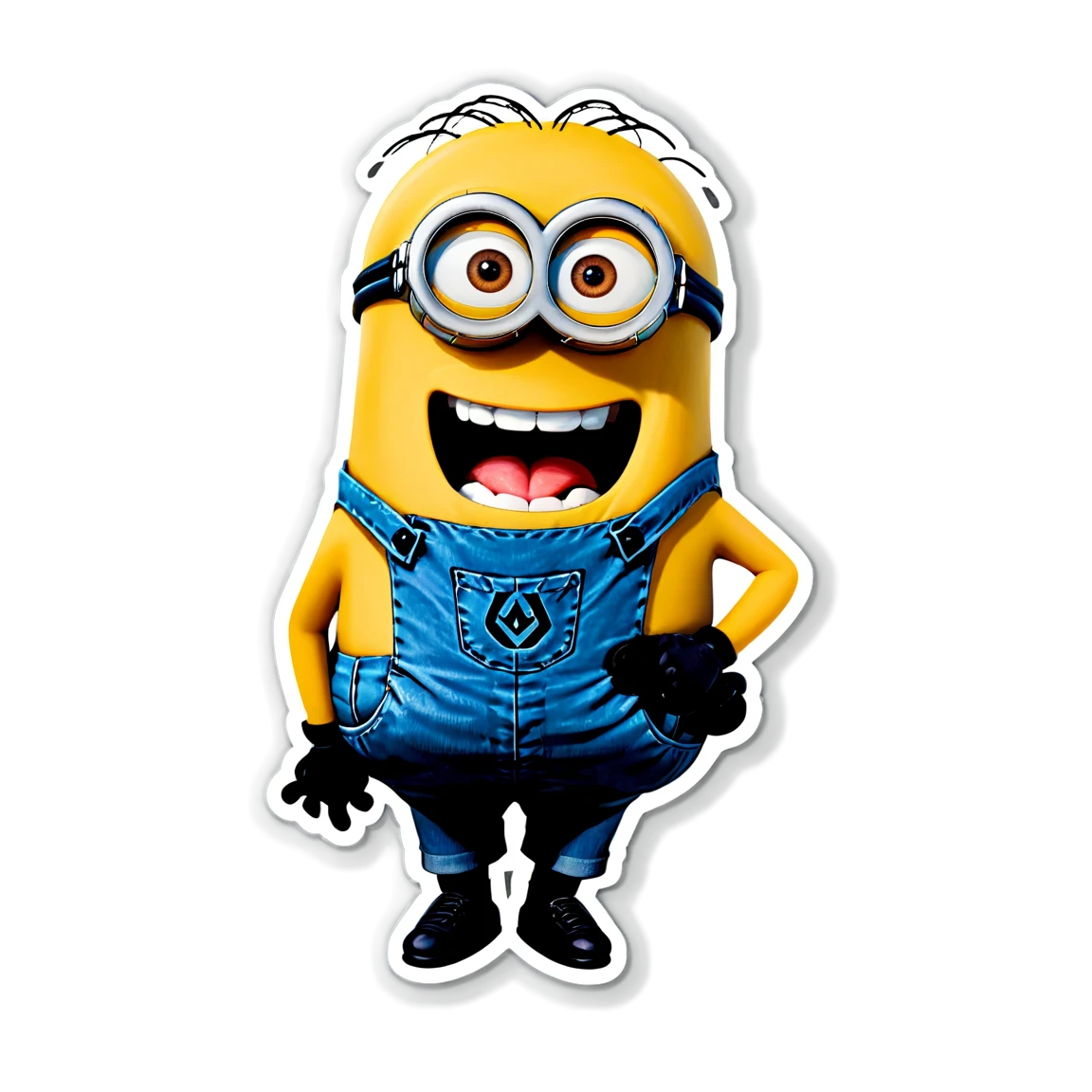 Minion happy, funny sticker, Minion sticker