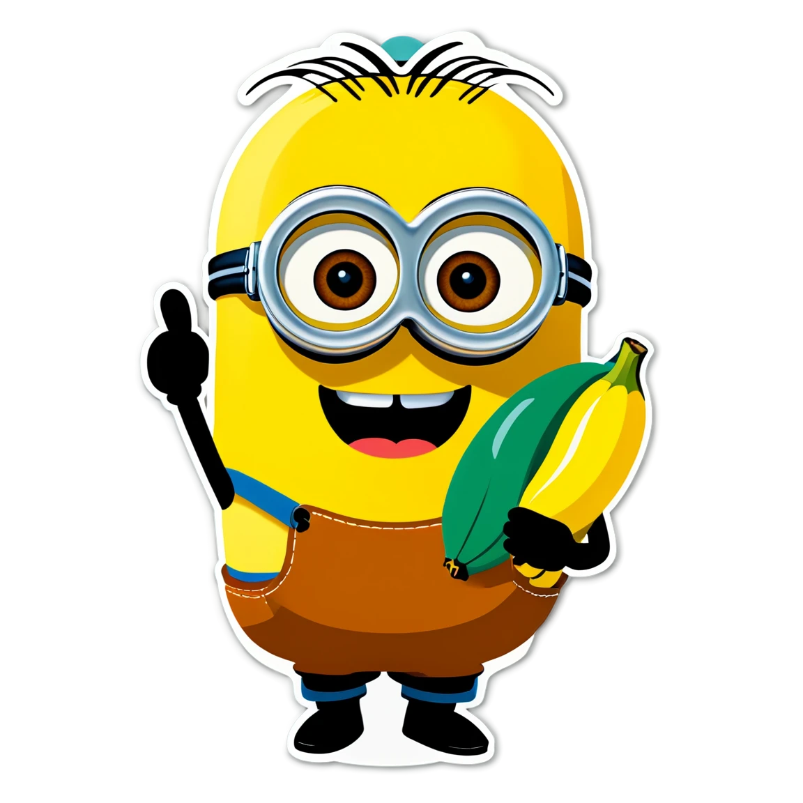 Minion holding a banana, funny sticker, Minion sticker