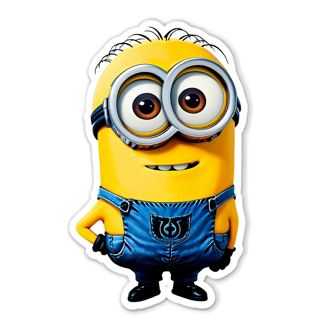 Minion with one eye, funny sticker, Minion sticker