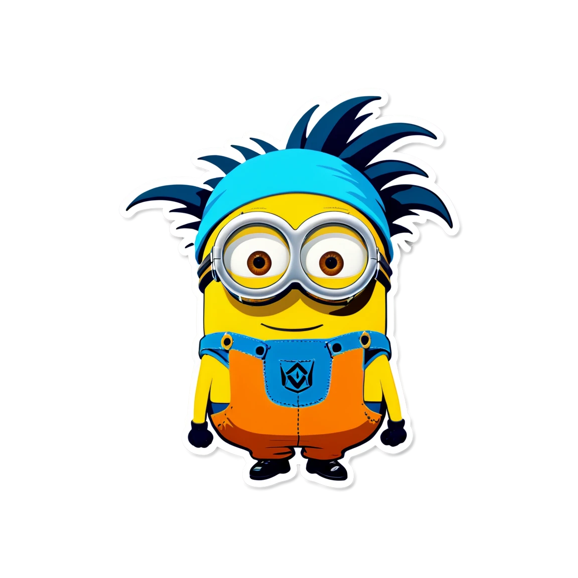 Minion on vacation, funny sticker, Minion sticker