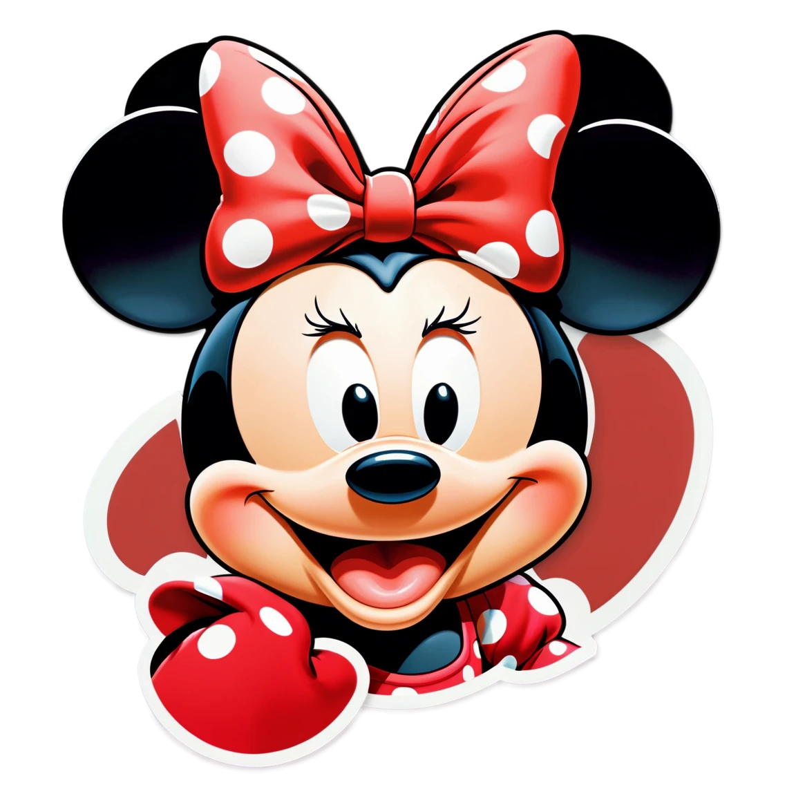 Minnie Mouse laughing, Minnie Mouse sticker