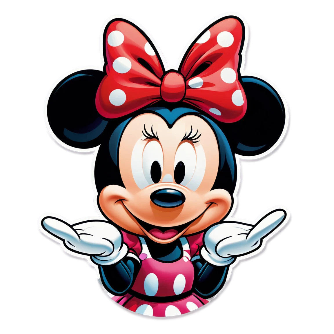 Minnie Mouse smiling, Minnie Mouse sticker