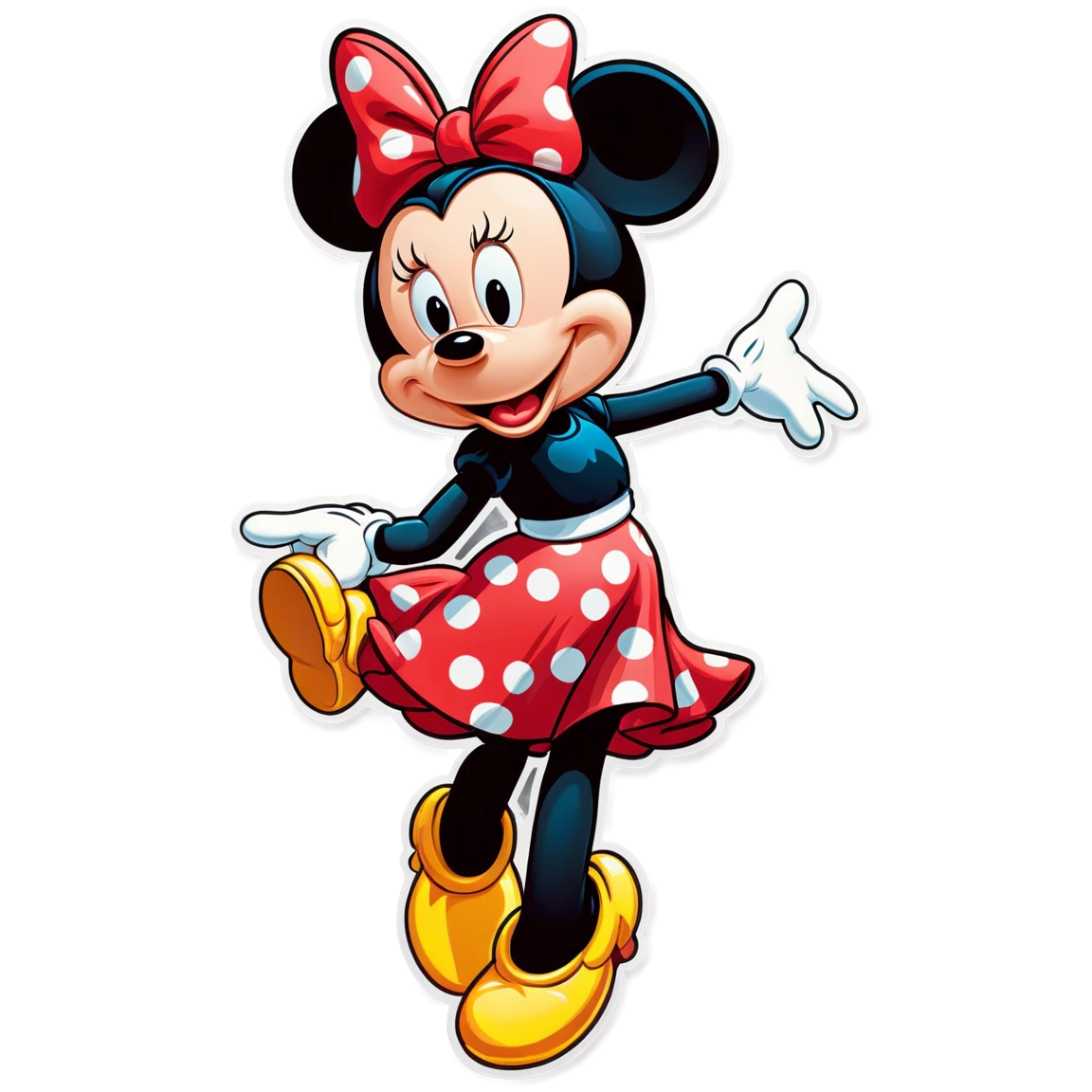 Minnie Mouse dancing, Minnie Mouse sticker