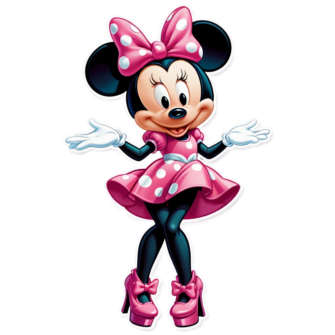 Minnie Mouse wearing high heels, Minnie Mouse sticker