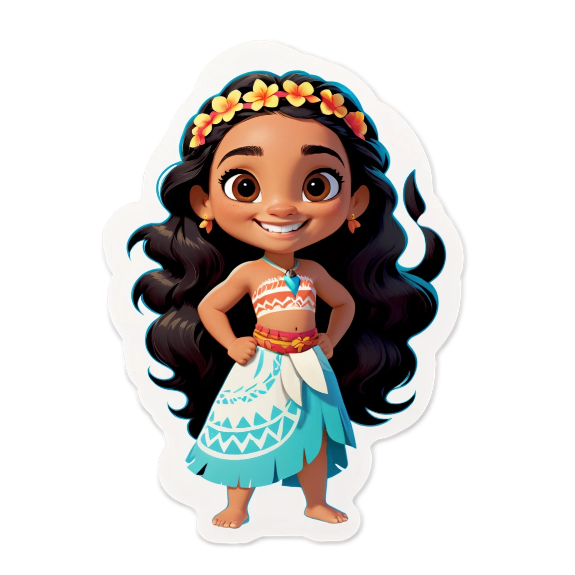 Moana smiling, Moana sticker