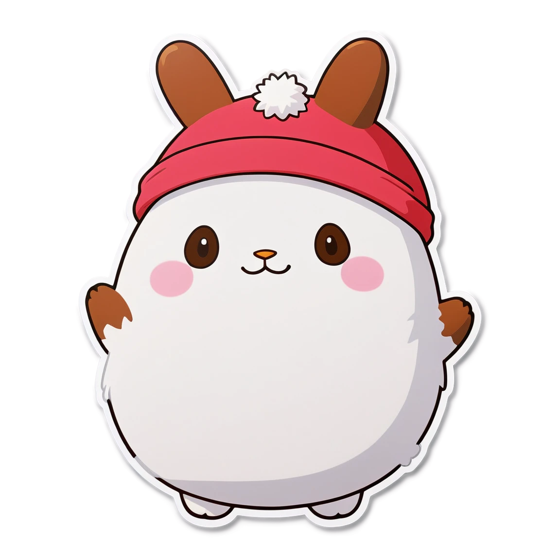 Molang wearing a hat, Molang sticker