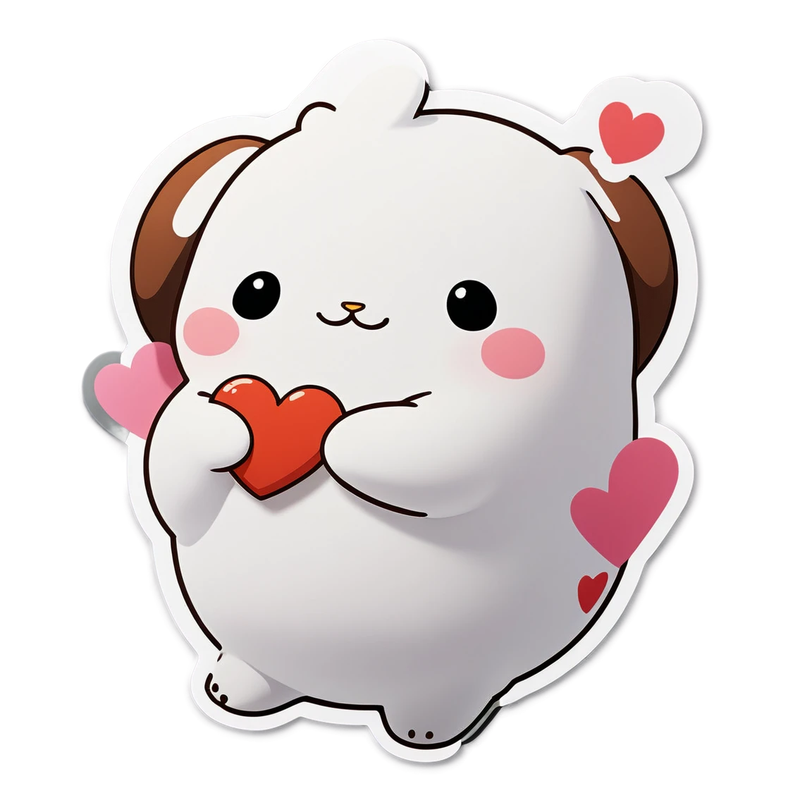 Molang in a heart, Molang sticker