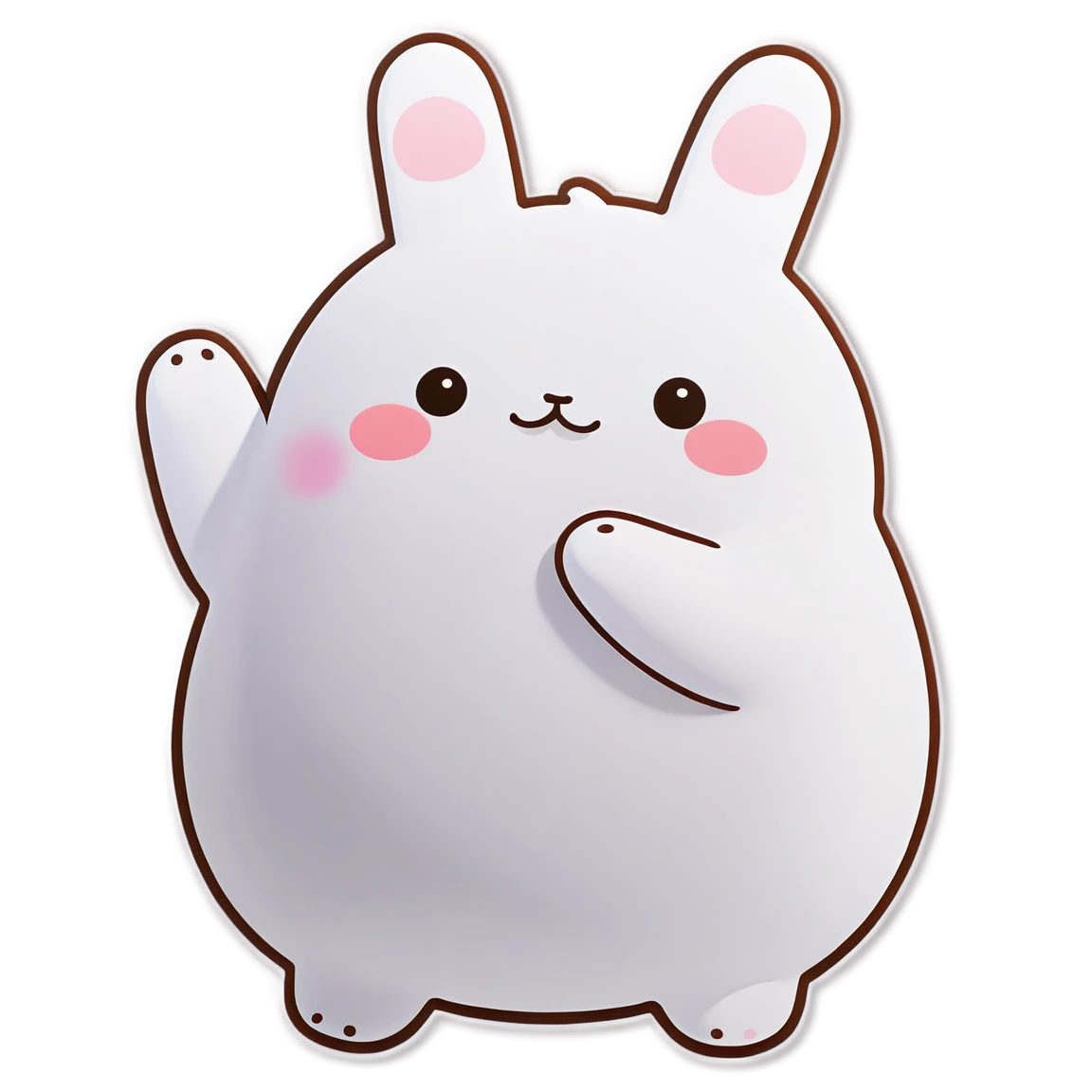 Molang waving, Molang sticker