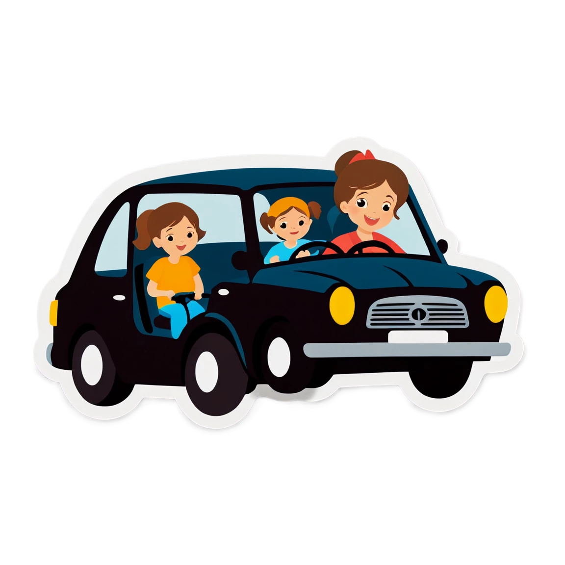 Mom driving, mom sticker