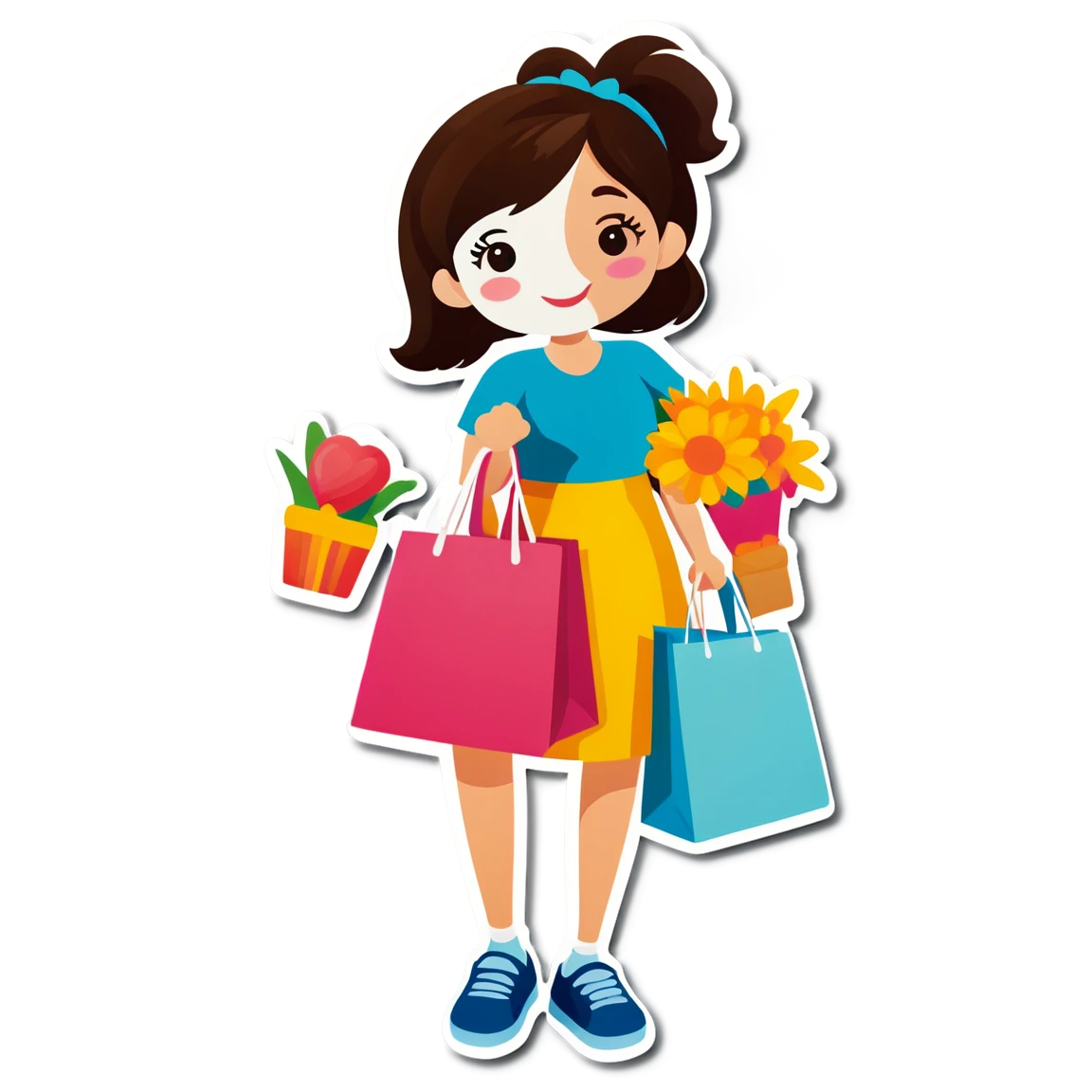 Mom shopping, mom sticker