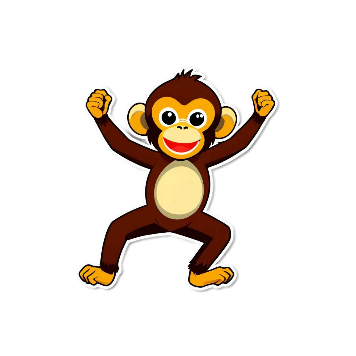 Monkey sticker dancing