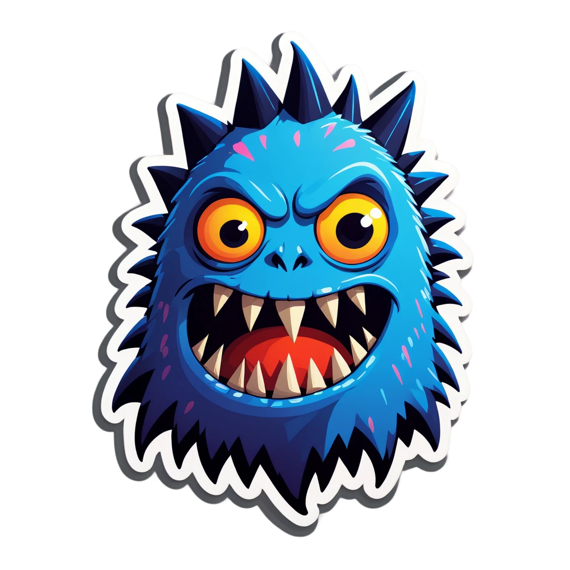 Monster with sharp spikes, monster sticker