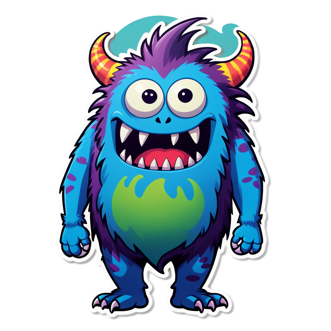 Monster with a tail, monster sticker